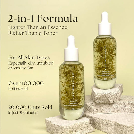 [Blanc Dubu] Nuborn Cell Eoseongcho Green Energy Essence Toner | Hyaluronic Acid Face Serum with Houttuynia Cordata | Hydrating Toner for Korean Skin Care (50g)