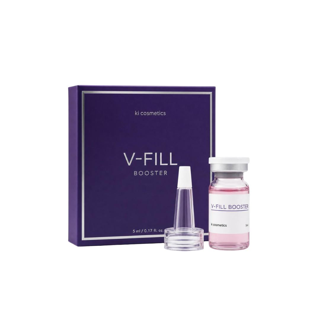 KI COSMETICS V-FILL Booster Volume & Wrinkle Care Ampoule, Korean Facial Contour Serum for Smile Lines, Under-Eye Shadows, Jawline Definition, Firm-Looking Skin, DNA Core Complex, Niacinamide Peptides Amino Acids, Silky Lifting Texture