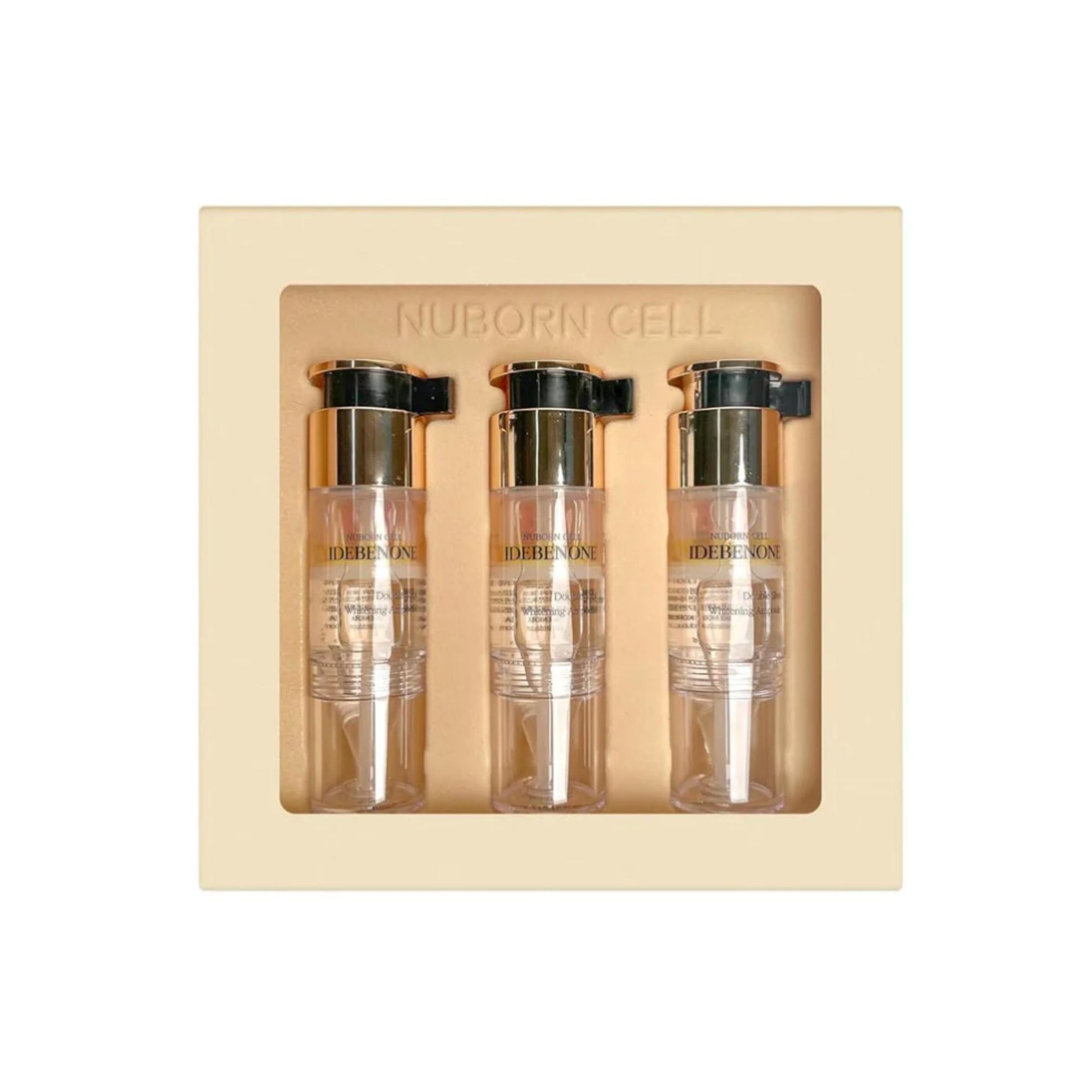 [Blanc Dubu] Nuborn Cell Idebenone Double Shot Ampoule 22% | Dual-Agent Fresh Mix Serum for Radiance, Firmness & Even Skin Tone | Niacinamide + Glutathione + Collagen