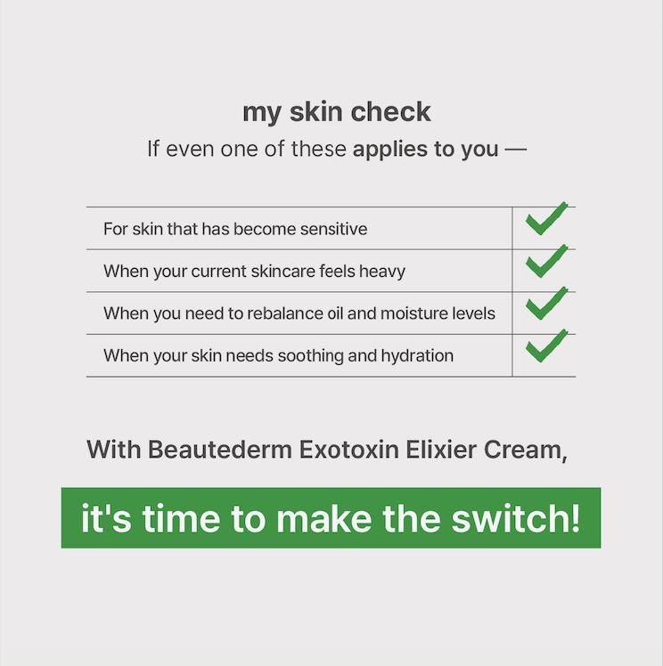 [Beauté Derm] Skin Exotoxin Elixier Cream - Contains Snow Lotus Exudate & Niacinamide for Repair & Even Skin Tone - 150ml Moisturizers Soothing Serum Firm & Lift Serum