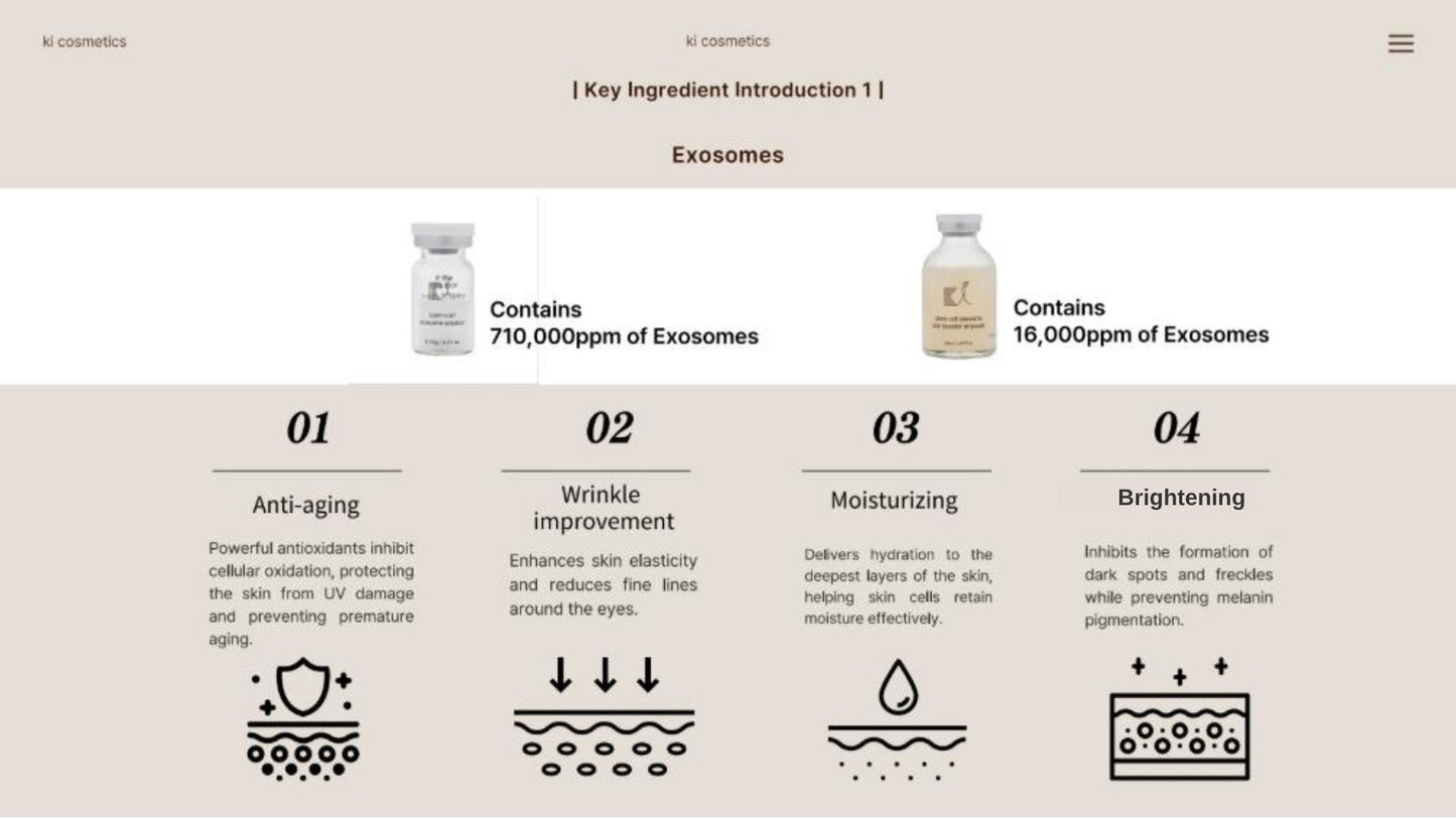 KI Stem-Cell Exosome Booster Kit Anti-Aging & Brightening Ampoule Set Glowing Plum for Intensive Repair & Visible Renewal&microneedking ampoule