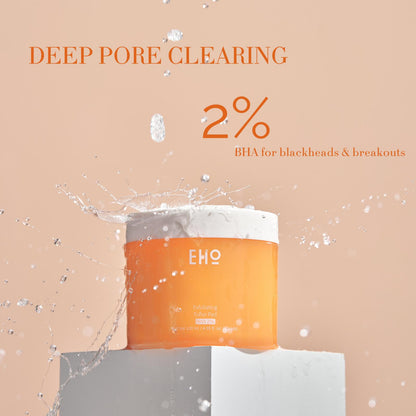 EIIO Korean BHA 2% Pore-Blurring Toner Pads (60ct) – Deep Cleansing & Instant Glow Peel Pads for Acne-Prone Skin