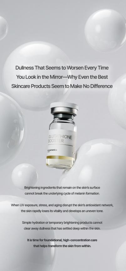KI COSMETICS Glutathione Booster Korean K-Beauty Brightening Ampoule Serum for Dull Skin, Dark Spots, Uneven Skin Tone, Radiant Glass Skin Glow, Hydrating Tone-Up Facial Care, Milky Watery Texture, L-Glutathione Intensive Skin Care