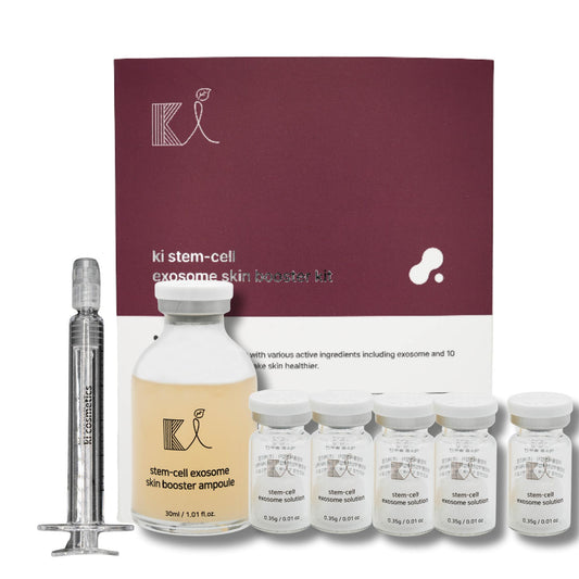 KI Stem-Cell Exosome Booster Kit Anti-Aging & Brightening Ampoule Set Glowing Plum for Intensive Repair & Visible Renewal&microneedking ampoule