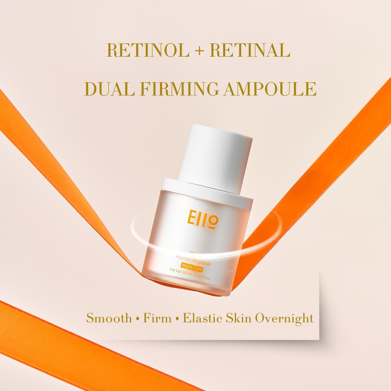 EIIO Vita A Retinol Ampoule 30ml - Night Care Serum for Anti-Aging, Firming & Pore Minimizing, with Retinol & Retinal Liposome
