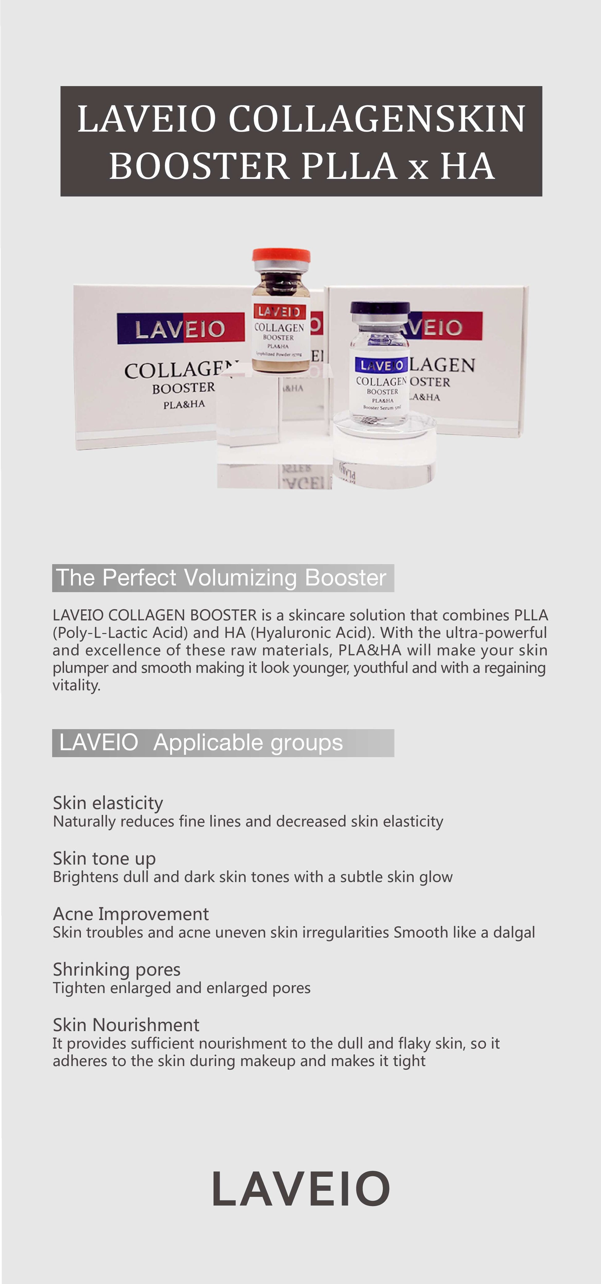 [LAVEIO] Collagen Booster PLA&HA Dual Vial Volumizing & Firming Treatment Biocompatible Volumizing & Skin Firming System