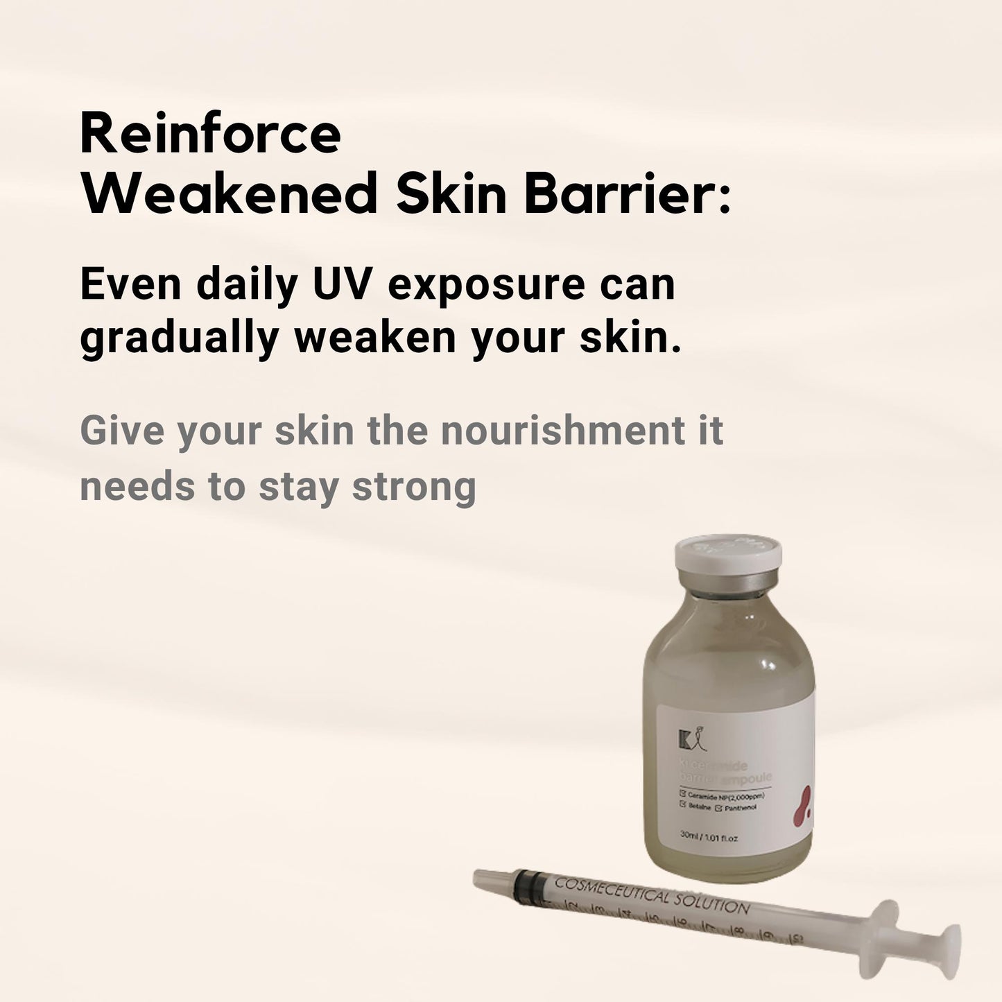 KI Ceramide Barrier Ampoule with – Korean Sensitive Skin Strengthening Serum for Redness, Dehydration & Barrier Repair