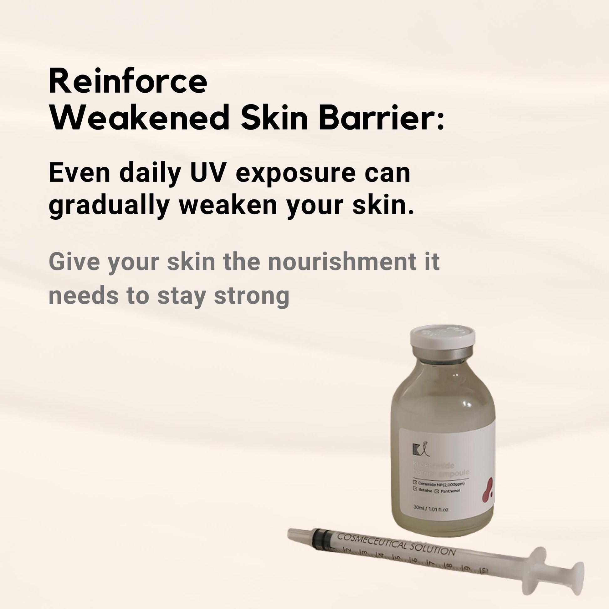 KI Ceramide Barrier Ampoule with – Korean Sensitive Skin Strengthening Serum for Redness, Dehydration & Barrier Repair