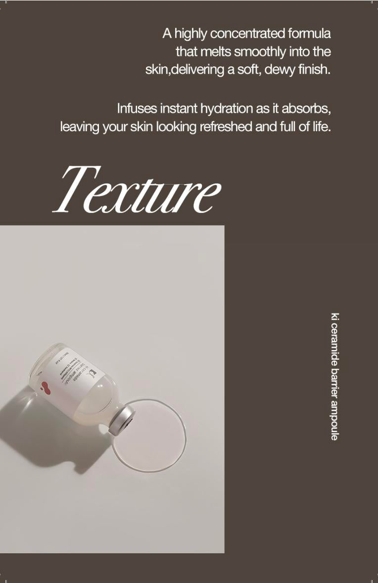 KI Ceramide Barrier Ampoule with – Korean Sensitive Skin Strengthening Serum for Redness, Dehydration & Barrier Repair