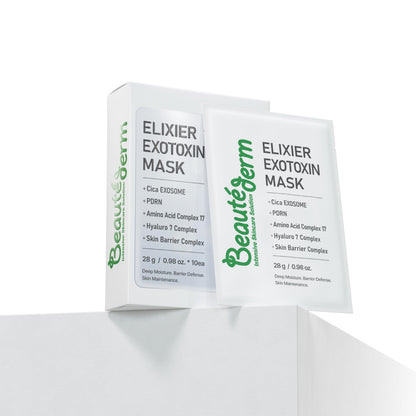 [Beauté Derm] Elixier Exotoxin Mask 28ml with Squalane Exosomes & Hyaluronic Acid Complex for Deep Moisturization and Skin Barrier Maintenance Face Mask Facial Beauty Serum