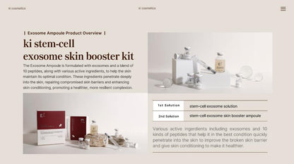 KI Stem-Cell Exosome Booster Kit Anti-Aging & Brightening Ampoule Set Glowing Plum for Intensive Repair & Visible Renewal&microneedking ampoule