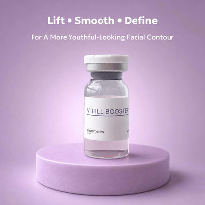 KI COSMETICS V-FILL Booster Volume & Wrinkle Care Ampoule, Korean Facial Contour Serum for Smile Lines, Under-Eye Shadows, Jawline Definition, Firm-Looking Skin, DNA Core Complex, Niacinamide Peptides Amino Acids, Silky Lifting Texture